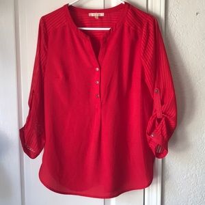 Skies Are Blue Red Top, Size Medium